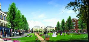Quintessentially British: Thames Town will have a village green