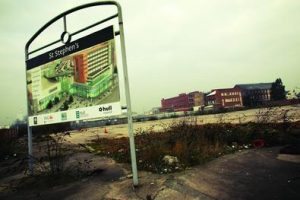 Bomb site: the St Stephen’s wasteland site next to Paragon Station