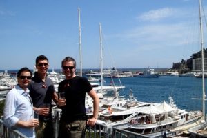 Jonathan Ward (far right) in Monaco for the Historic Grand Prix