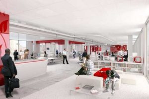 MediaCityUK interior studioblock office view