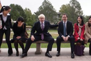 Boris John and George Osborne on a Chinese sales mission Oct 2013