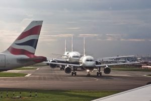 Planes at Heathrow Airport