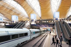 Inside track: platforms in  the proposed HS2 station