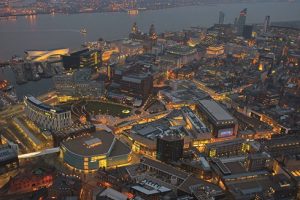 An aerial of Liverpool ONE