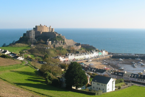 Jersey's Mont Orgueil and Gorey harbour