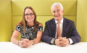 Frogmore CEO Jo Allen with predecessor and chairman Paul White