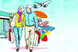 Grey pound illustration