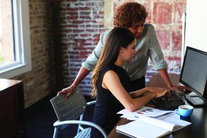 Women working in office
