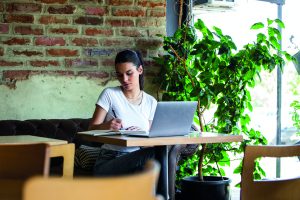 Working from coffeeshop