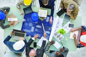 Architects builders clients design meeting