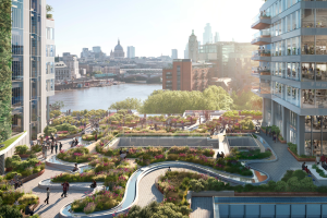 PIC A View from garden terrace