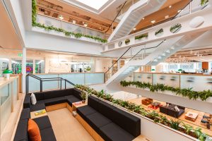 Inside of 10 York Road - WeWork's flagship EMEA location, spanning 280,000 sq ft.