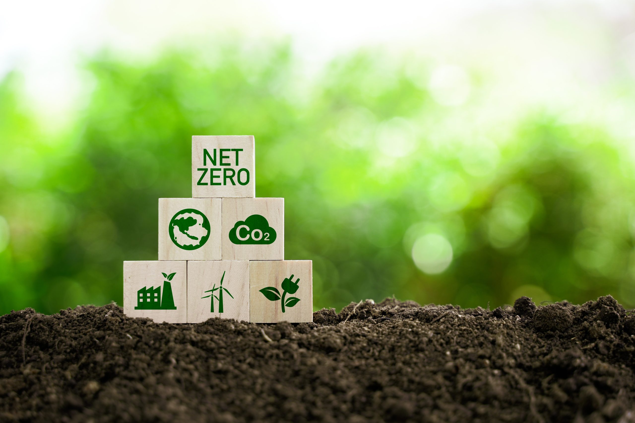 A generic image of net zero symbols