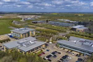 Ariel view of Life Science REIT's Cambourne Park