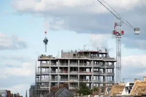 View of a tower being constructed in London