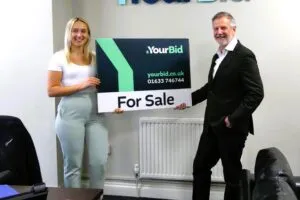 Paul Fosh, (right) Managing Director and founder of Paul Fosh Auctions with Olivia Williams, auctioneer and property valuer with recently launched YourBid