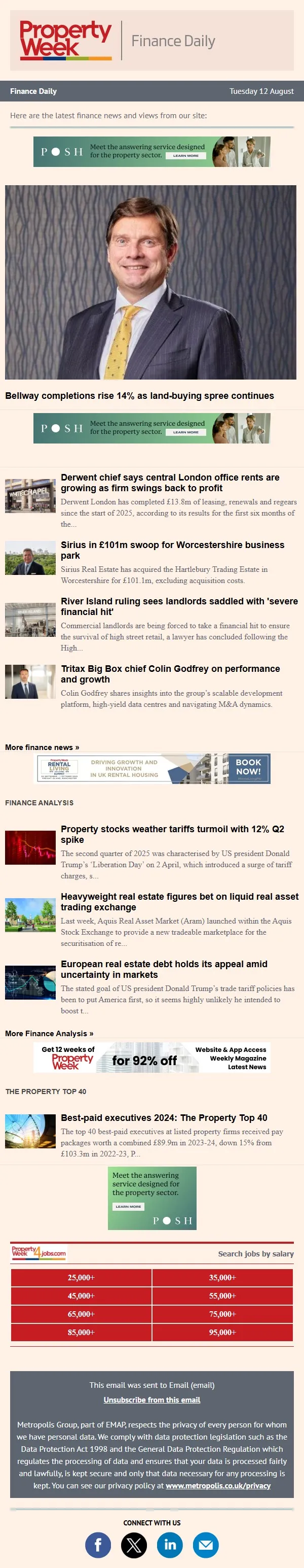 Finance Daily newsletter preview
