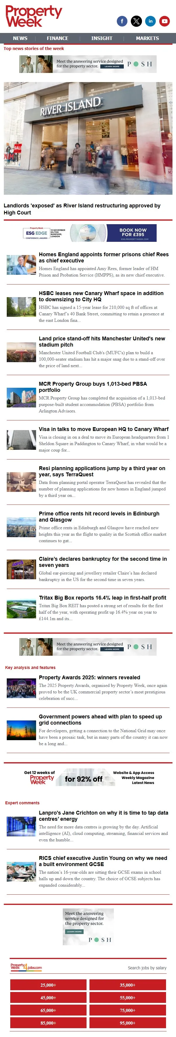 Weekly newsletter preview