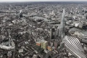 Ariel view of Southwark, the site of the Snowfields Quarter scheme