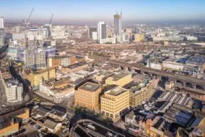 Hartwell’s Phoenix Yard regeneration plans in Digbeth - aerial CGI