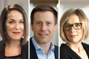 Left to right: Anne Breen, Simon Carter, Clare Thomas