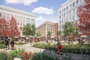 CGI of Railpen's Beehive scheme, Maple Square