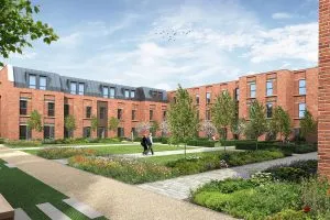 CGI of Asset Capital's Peppermill Court scheme Garden, York