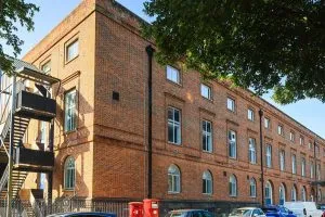 Exterior to the former Royal Mail sorting office near Plymouth Station
