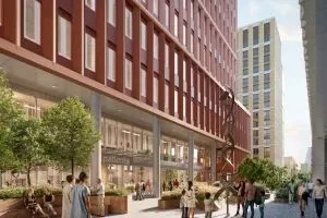 CGI of Barts Health Trust and BGO's proposed life sciences campus