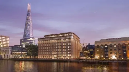 CGI of Thames-side office development The Delft