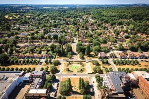 Drone view of Welwyn Garden City