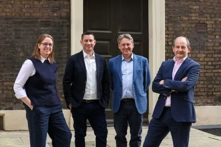 Left to right: Alexandra Houghton (head of commercial), Shaun Rogerson, Tim Clement, Scott Harkness