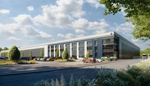 CGI of the speculative development plans for Panattoni Park Coventry