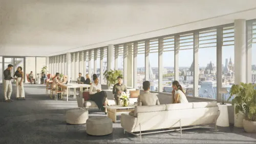 CGI of the proposed new workspace at 1 Embankment Place