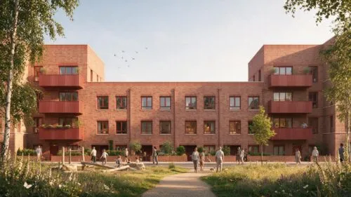 CGI of Vistry's Middlesex Hospital development, Edmonton, east London